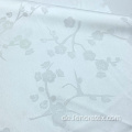 Polyester-Spandex-gewebter weißer Blumen-Jacquard-Satin-Stoff